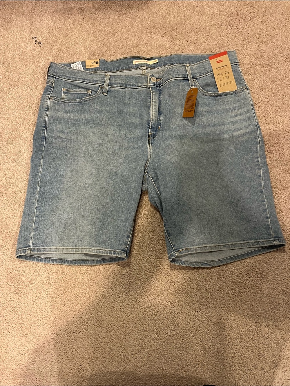 Levi’s Shaping Bermuda Jean Shorts Light Wash